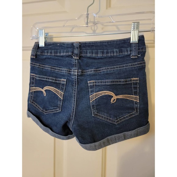 Justice*Girls 10*Denim Roll Up Shorts*EUC - Picture 2 of 3